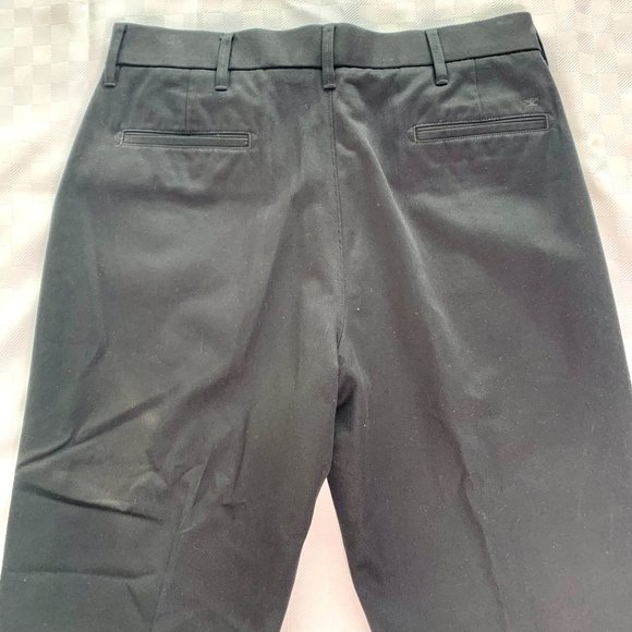 Haggar H26 Suit Pants Mens Flat Front Cotton Solid Black Size 36x32 - Picture 7 of 10